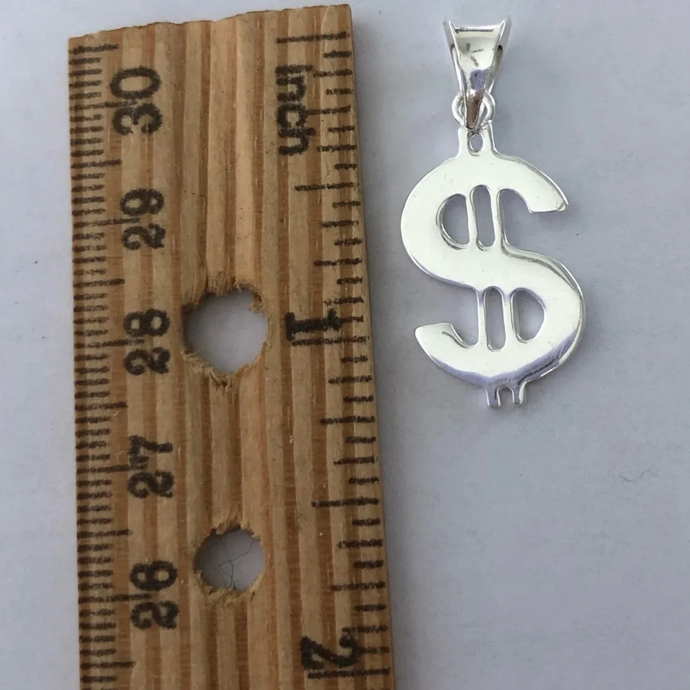 Unisex $ pendant 925 sterling silver - Picture 2 of 4